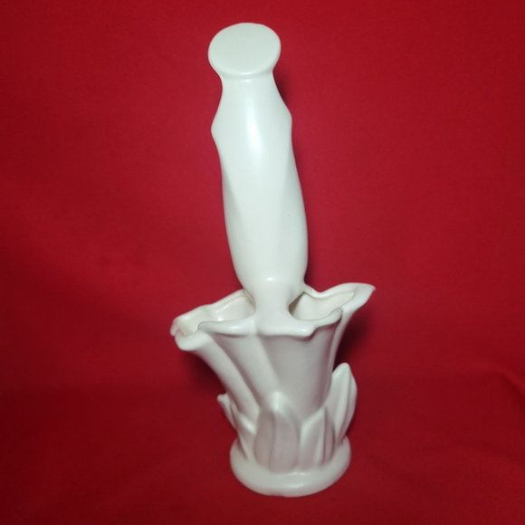 VTG Royal Haeger Virgin Mary Figurine White Plantar Vase Madonna Praying Hands - Picture 3 of 13